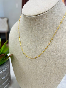 Charm Bar Satellite Chain Necklace - Gold