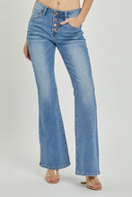 FINAL SALE Charlie Mid Rise Button Down Flare Jeans - Medium