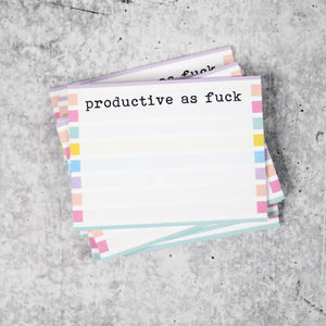 PRE-ORDER Productive as Fuck Sticky Notes