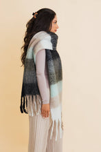 Cozy Breeze Oversized Fringe Scarf - Black