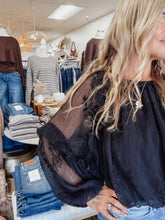 Noelle Dreamy Textured & Embroidered Woven Blouse with Ruffle Detail & Bubble Hem - Off White