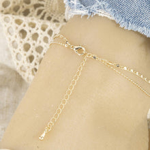 Dainty Double Strand Layered Flat Chain Anklet - Gold