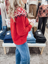 Nordic Noel Fair Isle Knit Lurex Sweater - Red Multi