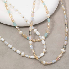 Faceted Rectangle Beads Chain Necklace
