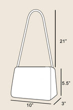 Buckle Closure Crescent Faux Leather Hand Bag - Tan