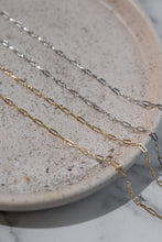 Mini Paperclip Chain Necklace | Threader Charm Necklace  : Gold / 18" + 2"