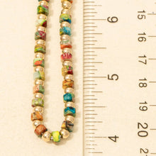 Metallic And Semi Precious Stone Beaded Necklace - Multi