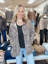 Rowan Leopard Snap Down Long Sleeve Shacket