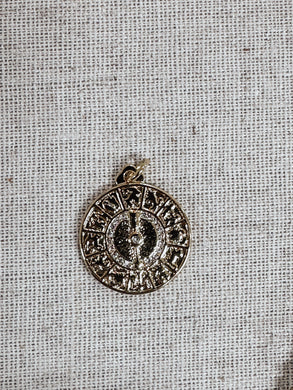 Zodiac Round Pendant Charm Bar