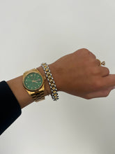 Watch Band Bracelet - Diamond Thin Two Toned