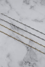 Mini Paperclip Chain Necklace | Threader Charm Necklace  : Gold / 18" + 2"