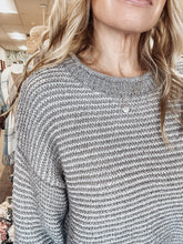 Thatcher Grey and White Marbled Knit Sweater