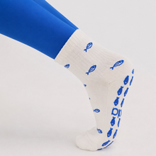 Blue Fish Knitted Pilates Grip Sock