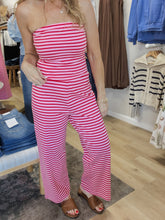 Boardwalk Stripe Knit Tube Top - Pink/Cherry