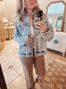 Oversized Denim Button Up Jacket