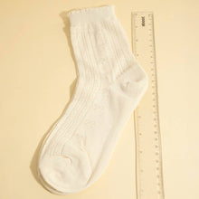 Subtle Bow Accents Socks - Black