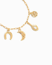 Horseshoe Pearl Multi Charm Bracelet