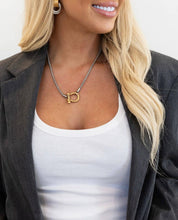 LOCKET NECKLACE: SILVER NECKLACE WITH GOLD PENDANT by Chansutt Pearls