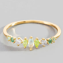 Gold Dipped Cz Rhinestone Ring - Gold