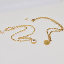 Moon Round Stainless Steel Pendant Necklace