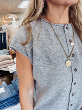Frankie Raw Edge Sleeveless Lightweight Cardigan - Dark Grey