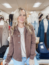 Cocoa Ridge Soft Washed Button Up Jacket with Pockets - Brown