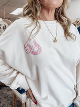 Coastal Cowgirl Oversized Crew Sweatshirt - Cream