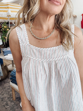 Americana Breeze Tank - Red/Navy
