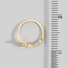 Gold Dipped Cz Butterfly Open Ring - Gold