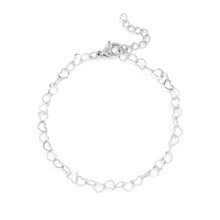 18K Gold PVD Stainless Steel Linked Heart Chain Bracelet: Stainless Steel