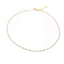 Mini Paperclip Chain Charm Necklace 14 + 2" - Gold