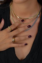 Skinny Herringbone Chain - Gold