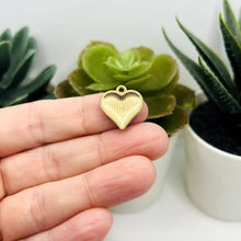 Blue Enamel Heart Charm Bar