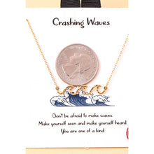 Crashing Waves Pendant Necklace: Silver