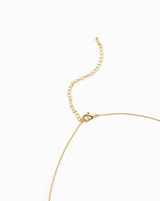 CZ Rondelle Charm Pendant Necklace -  Gold