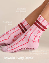 The Tall Tube Print Grip Sock: Ballet Bows Lagree & Pilates