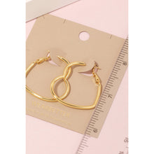 Heart Cutout Hoop Earrings - Gold