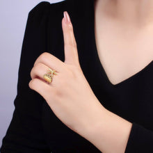 14K Gold Filled Ocean Starfish Clam Sea Shell Open Wrap Ring in Gold