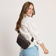 Gizelle - Large Checker Belt Bag: Chocolate