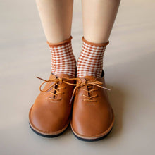 Picnic Mid Crew Socks: Oatmeal Brown