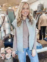 Harborview Mock Neck Zipper Closure Sweater Vest - Jade