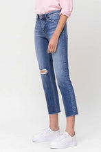 Carlene Mid-Rise Stretch Slim Straight Crop Jean