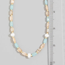 Faceted Rectangle Beads Chain Necklace