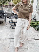 Boho Luxe Oatmeal Patch Jogger