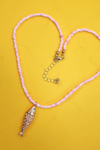 Fish Beaded Necklace - Pink