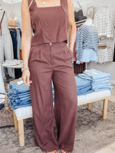 Z SUPPLY Magnolia Wide Leg Trouser Pant - Chocolate Cherry