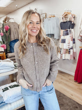 Cottage Row Button Cardigan - Mocha