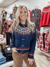 Nordic Hearth Sweater - Navy