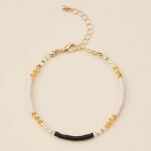 Rubber & Glass Beaded Basic Anklet: Green