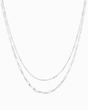 Delicate Bar and Link Chain Layered Necklace: Gold